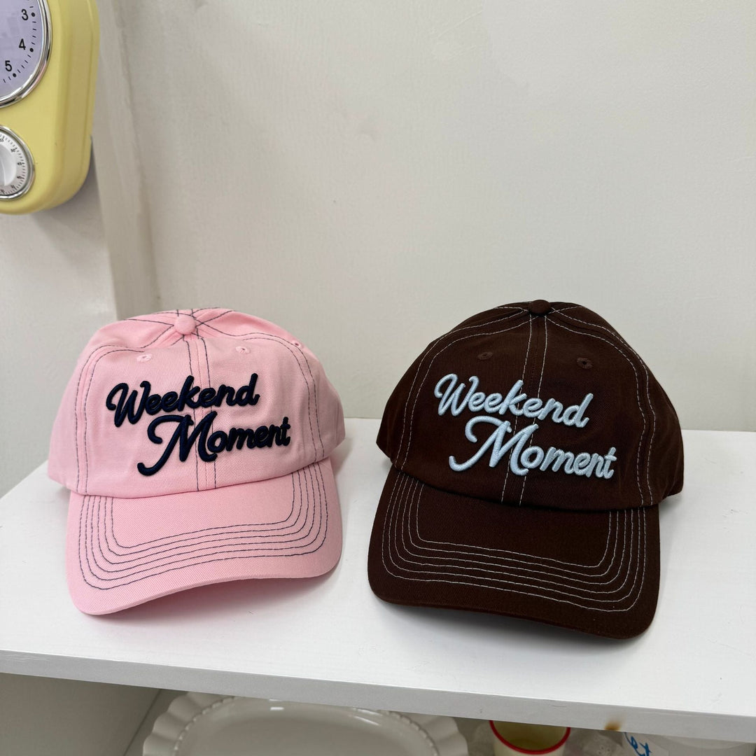 Women's Casual Cotton Baseball Cap with Embroidered Phrase Kalsten