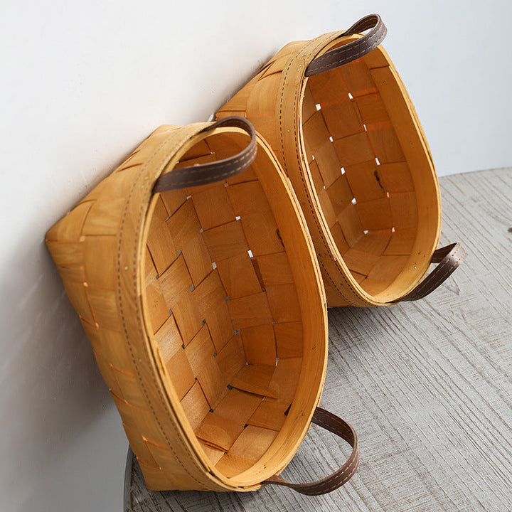 Unisex Handwoven Basket with Practical Carry Handle Kalsten