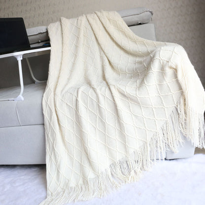 Textured Woven Throw Blanket
