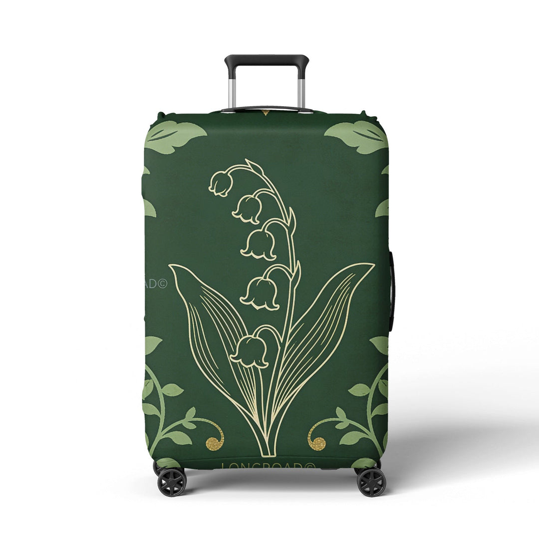 Women’s suitcase cover with floral lavender pattern Kalsten