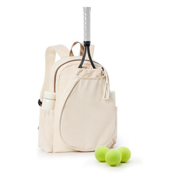 Sporty tennis backpack with specially shaped compartments for rackets and drinks Kalsten