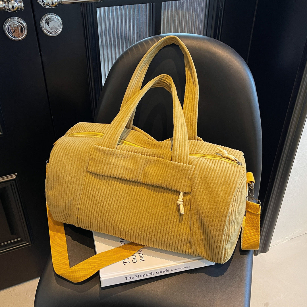 Sporty Travel Bag Made of Soft Cord Material with Adjustable Shoulder Strap Kalsten