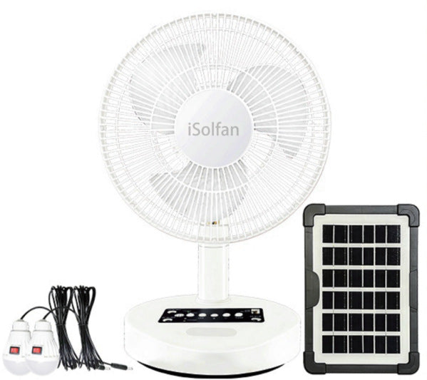 Ladies Solar-Powered Table Fan with Remote Control and Variable Speed Control Kalsten