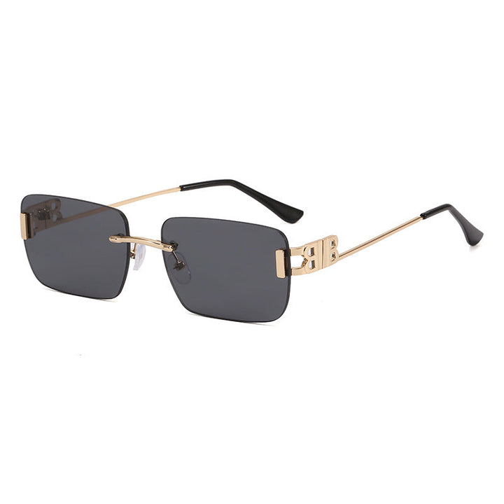 Women's fashionable square sunglasses with golden accents Kalsten