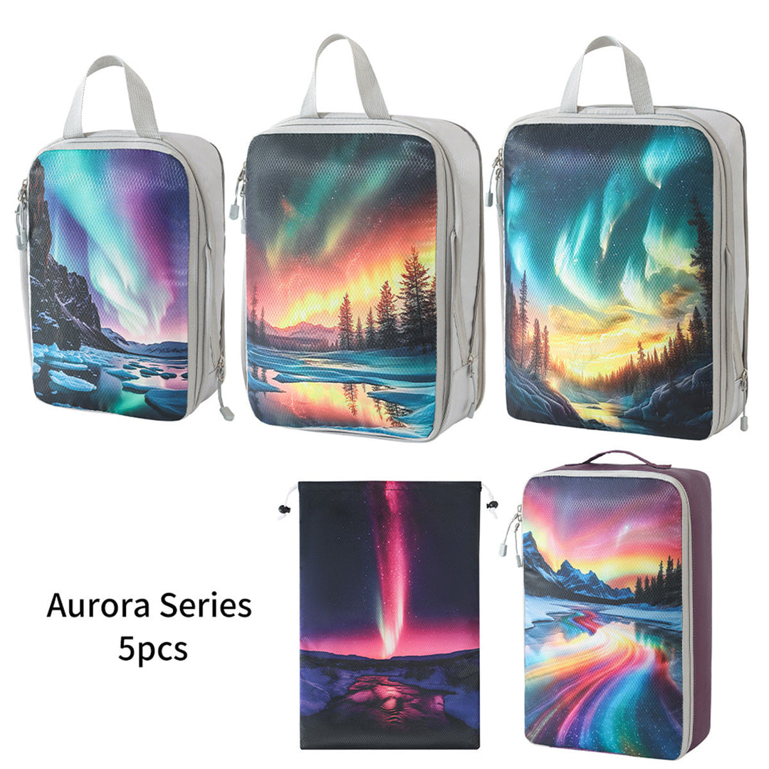 Set of travel organizers with unique nature motifs Kalsten