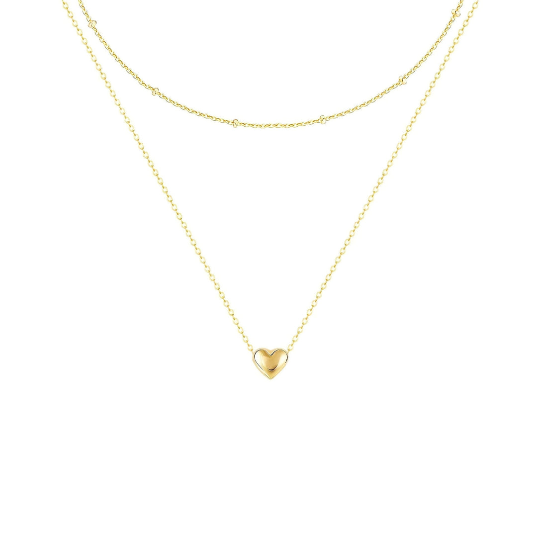 Heart Pendant Layered Necklace Kalsten
