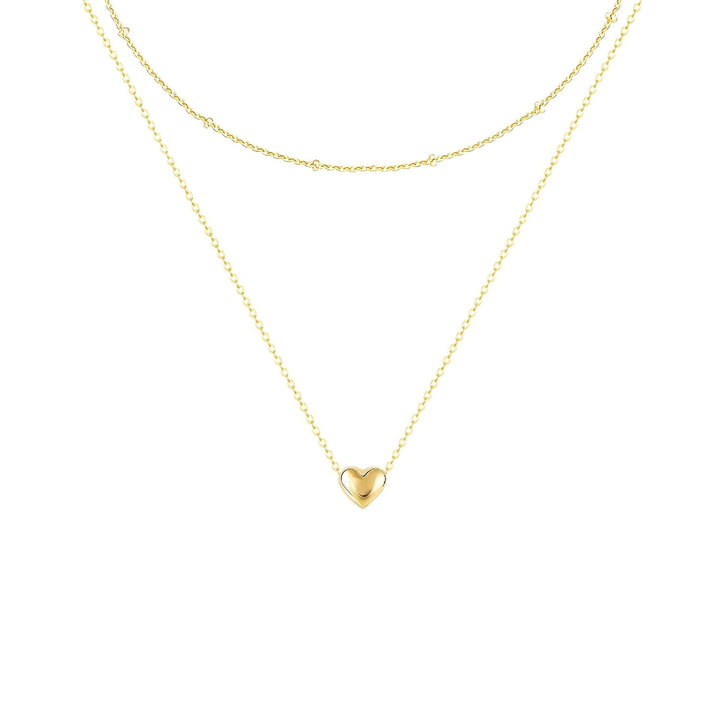 Heart Pendant Layered Necklace Kalsten