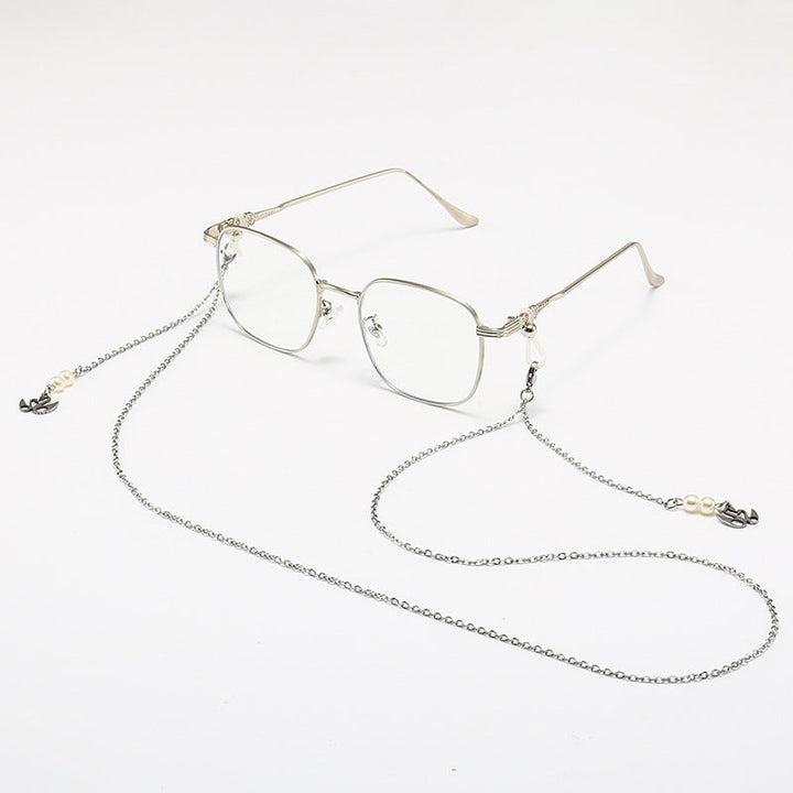 Chic Square Frame Glasses with Decorative Chain Kalsten
