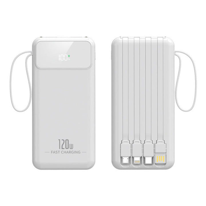 Powerbank with integrated multifunctional charging cables and digital display Kalsten