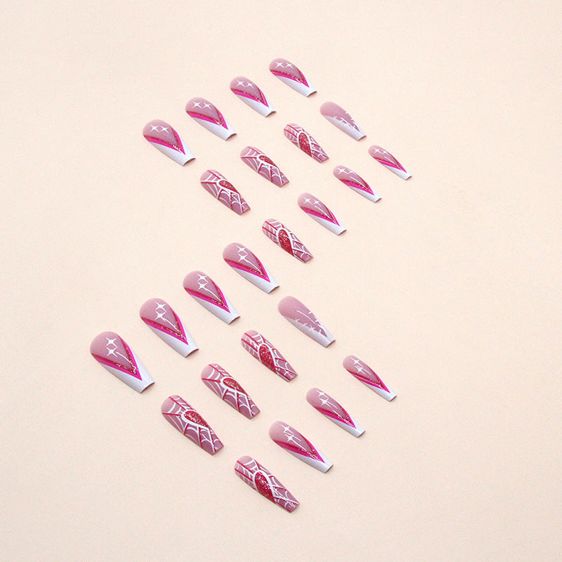 Artistic Spider-Web Press-On Nail Tips Kalsten