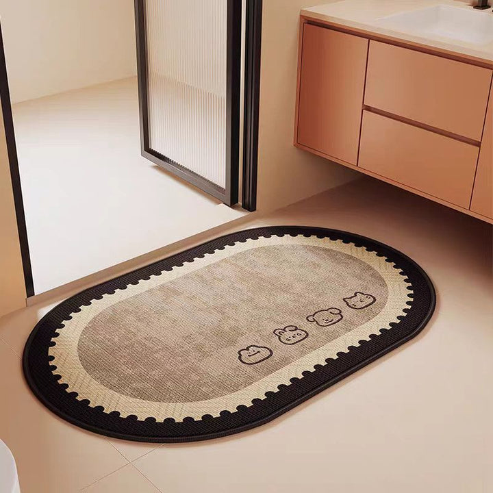 Cute Cartoon Animal-Themed Bathroom Rug