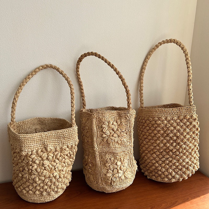 Handcrafted Leisure Bag Made of Woven Straw Kalsten
