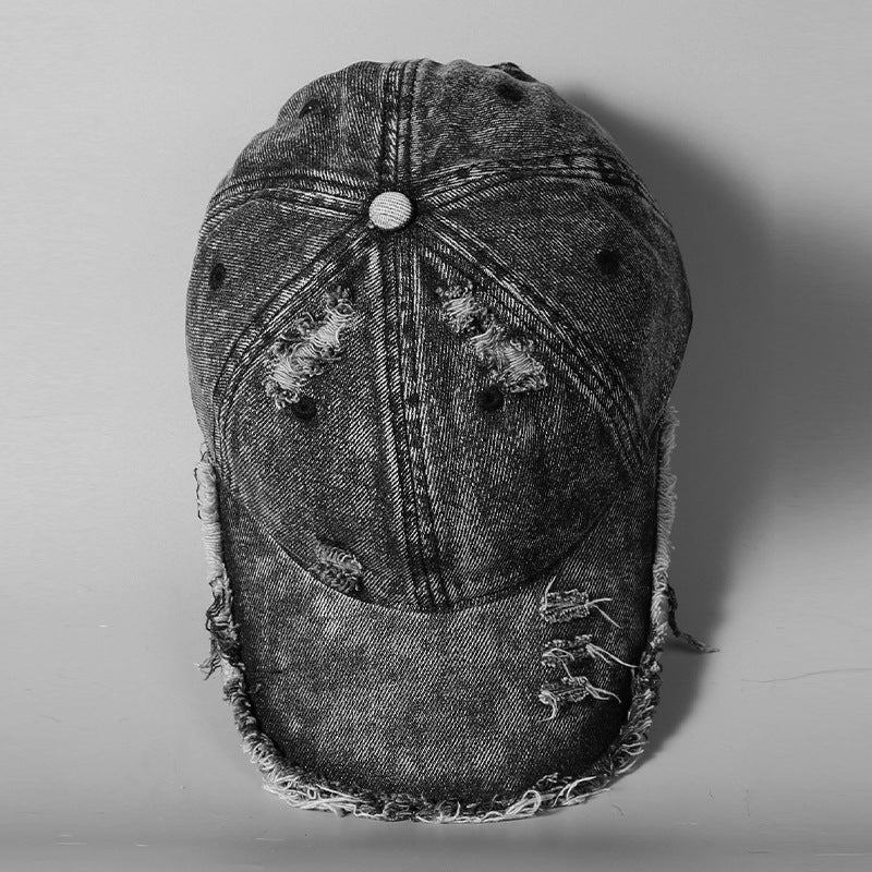Men's Distressed Vintage Denim Baseball Cap Kalsten