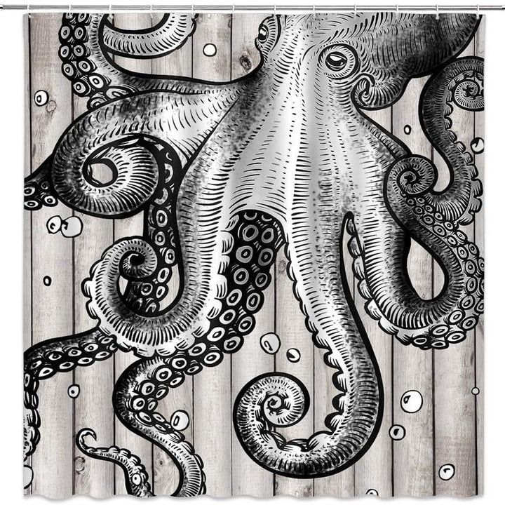 Ocean-Themed Art Shower Curtain Kalsten