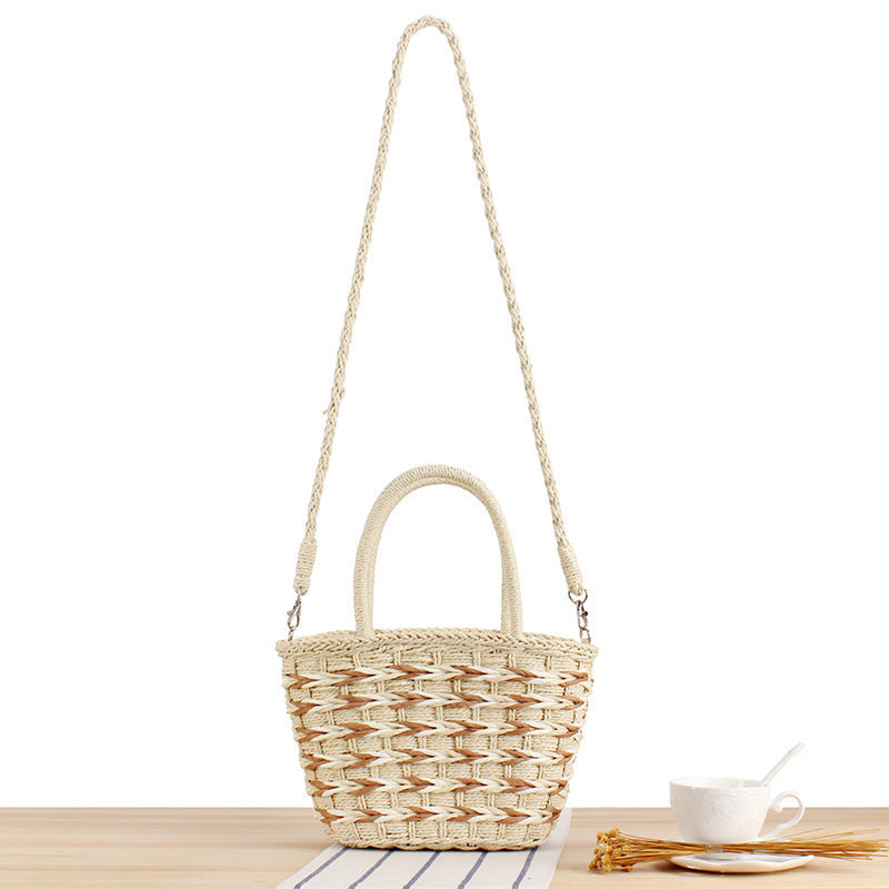 Hand-knotted basket bag with practical carrying handles Kalsten