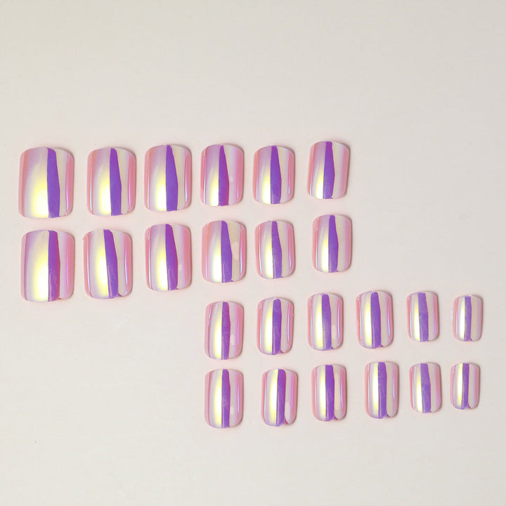 Elegant Iridescent Press-On Nail Tips Kalsten