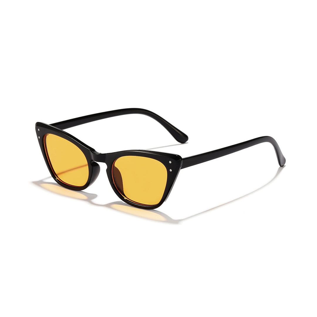 Ladies Cat-Eye Sunglasses with Mirrored Lenses and Stylish Frame Kalsten