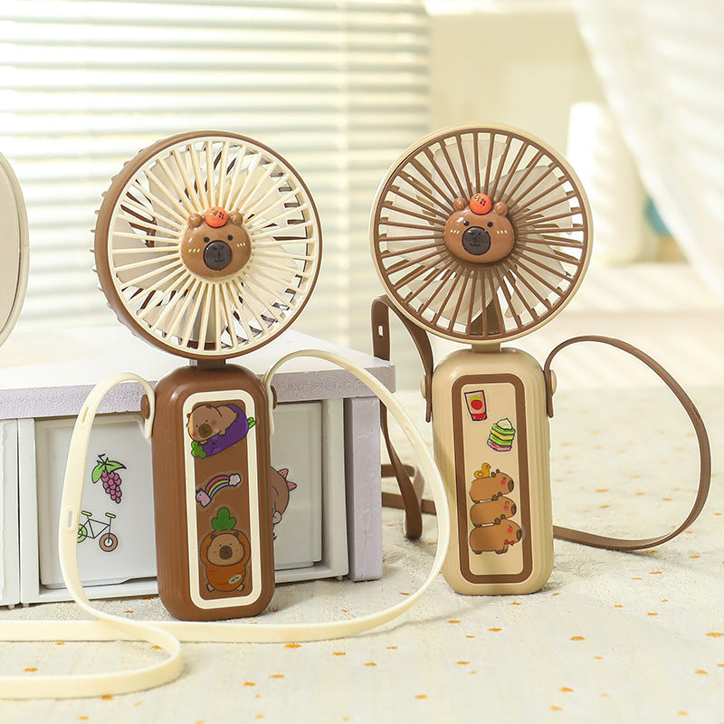 Women's Portable Mini Hand Fan with Cute Animal Design Kalsten
