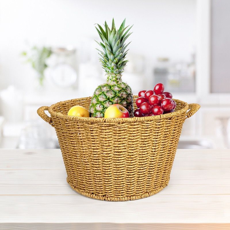 Women’s rattan basket with lid and trendy handles Kalsten