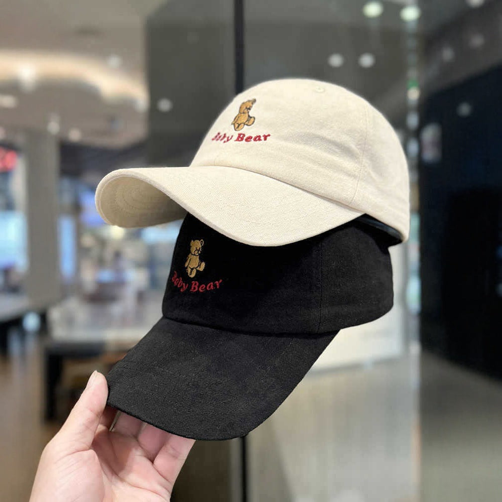 Women's Cute Embroidered Bear Cap Kalsten