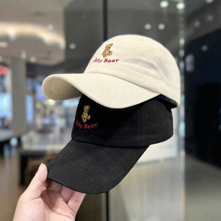 Women's Cute Embroidered Bear Cap Kalsten