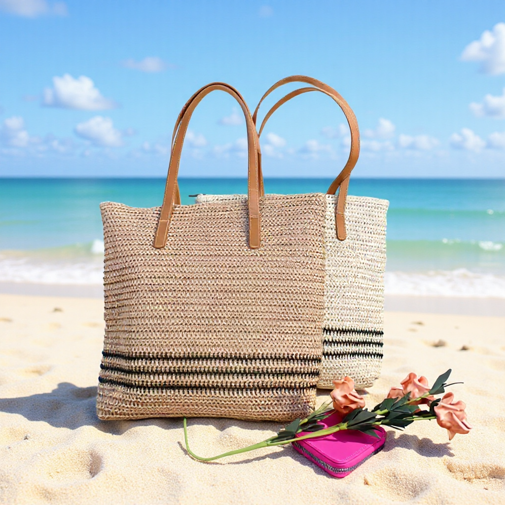 Oversized Beach Bag Made of Woven Material Kalsten