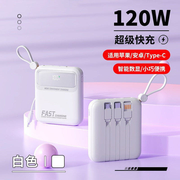 Portable power bank with integrated cables and multifunctional charging port Kalsten