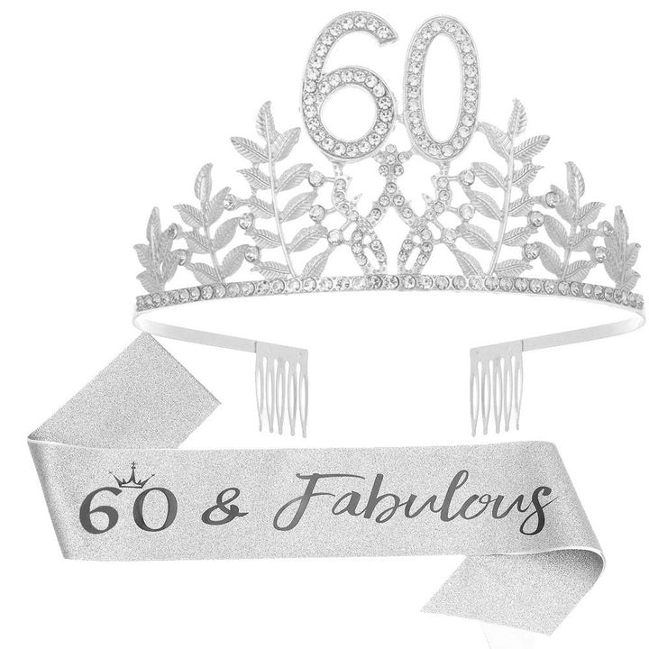 Women's Glamorous Birthday Crown with Shining Rhinestones Kalsten