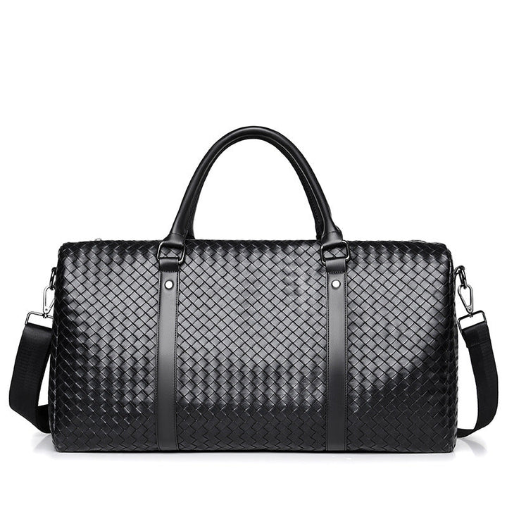 Woven Leather Weekend Duffle Kalsten