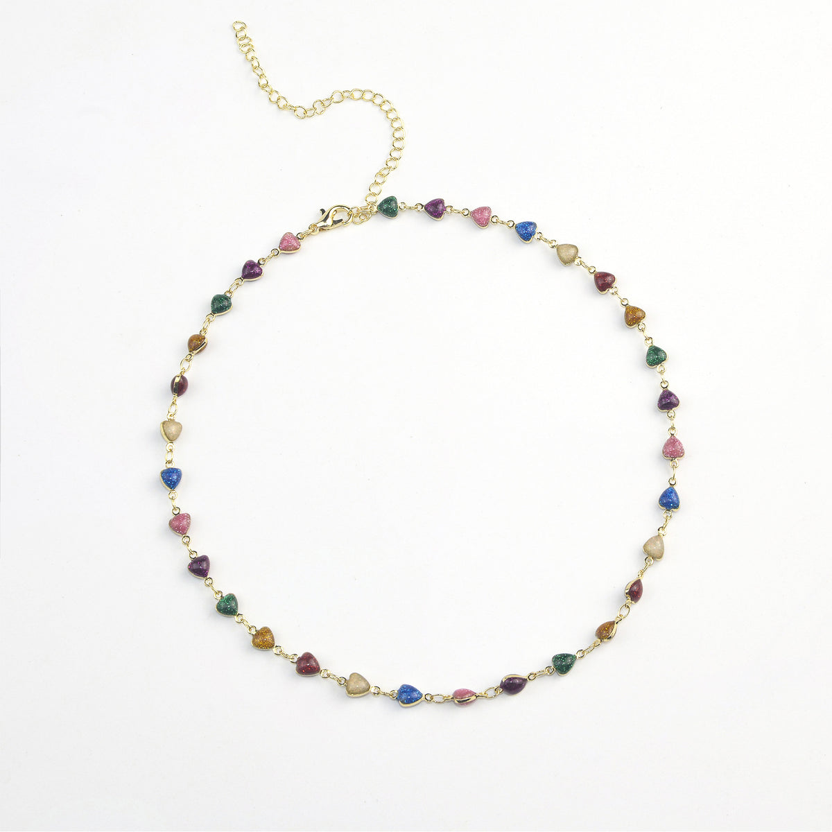 Heart-Shaped Beaded Anklet Acalora