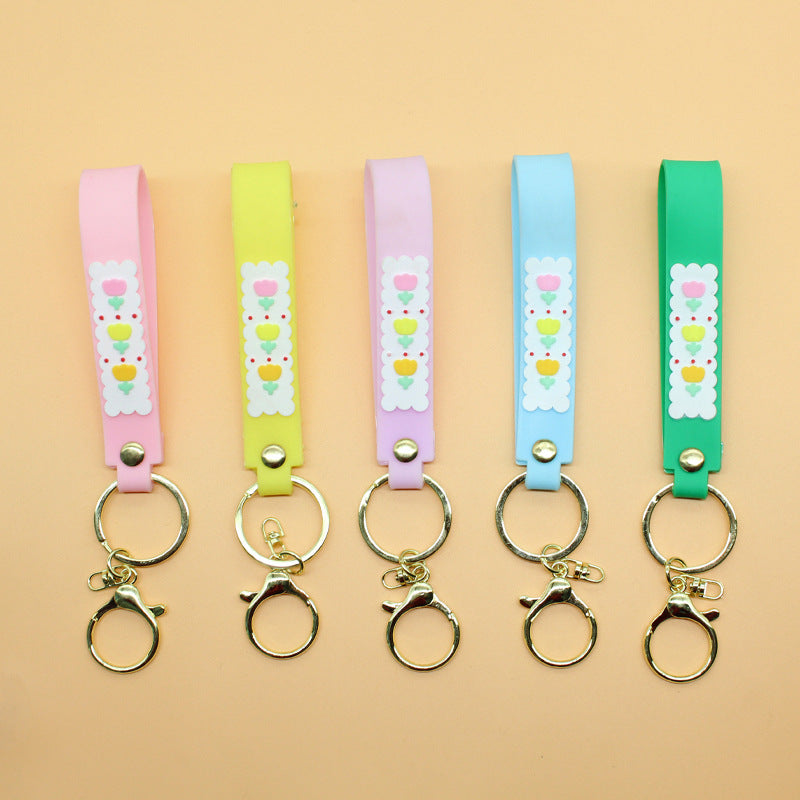 Unisex keychain made of durable silicone with playful design Kalsten