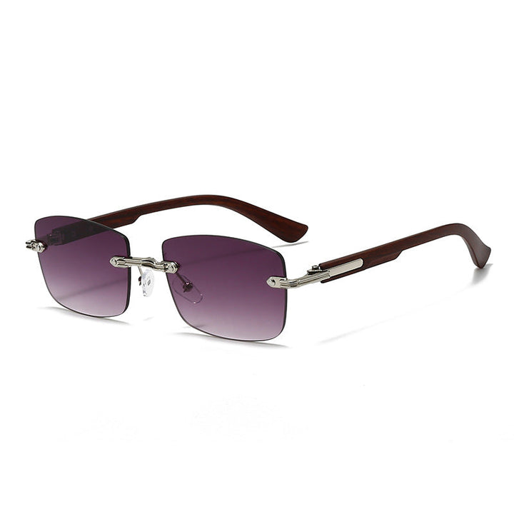 Women's fashionable square sunglasses with elegant wooden accents Kalsten