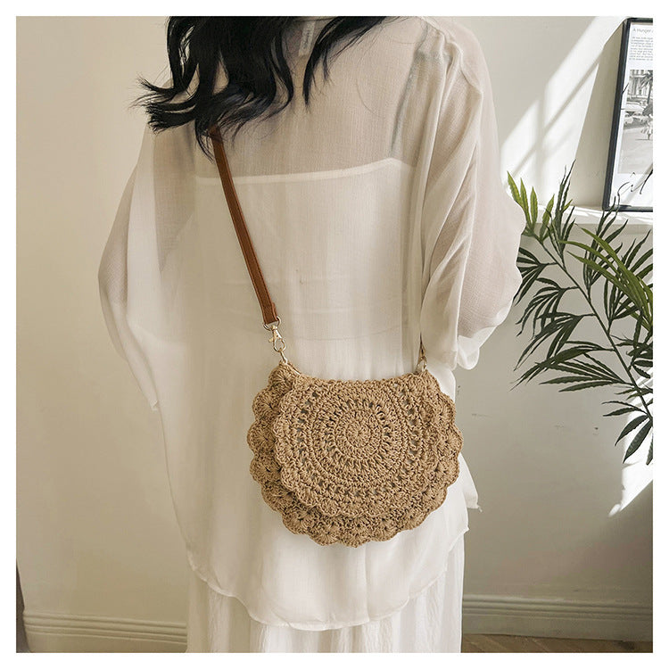 Handmade shoulder bag with floral patterns Kalsten
