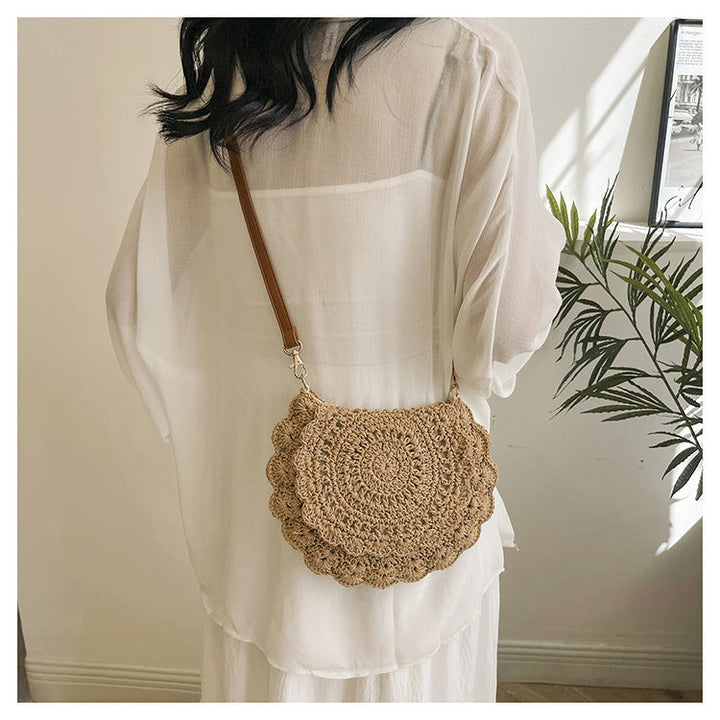Handmade shoulder bag with floral patterns Kalsten
