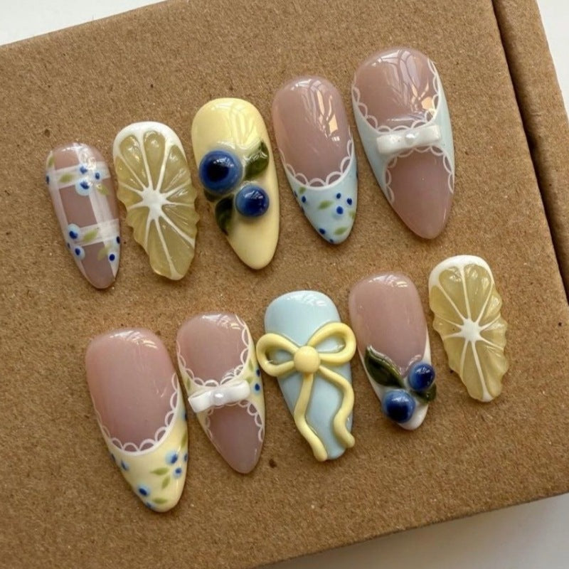 Nature-Themed Artistic Press-On Nail Set Kalsten
