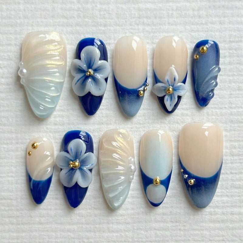 Nature-Themed Artistic Press-On Nail Set Kalsten