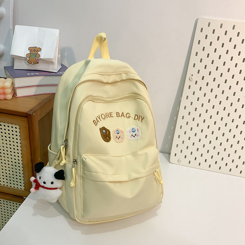 Decorative Embroidered School Backpack