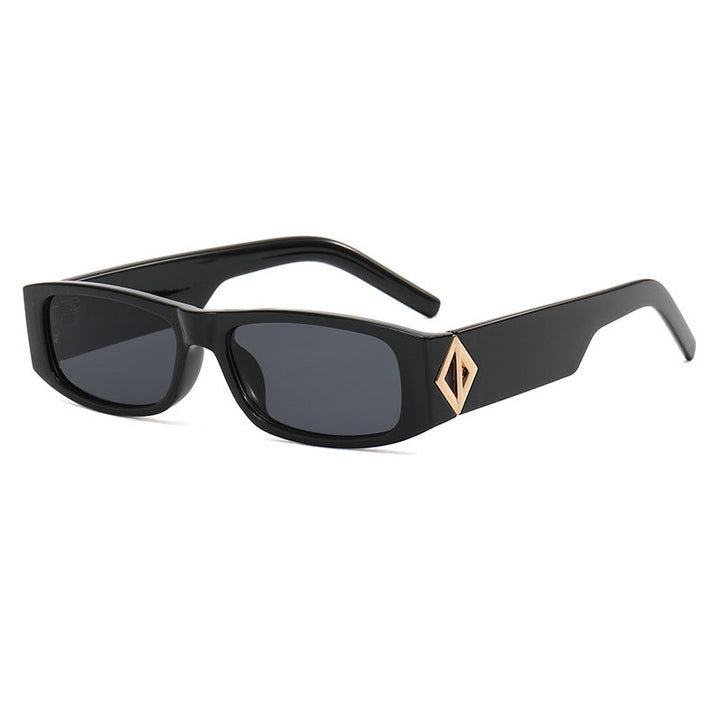 Women's fashionable rectangular sunglasses with stylish metal application Kalsten