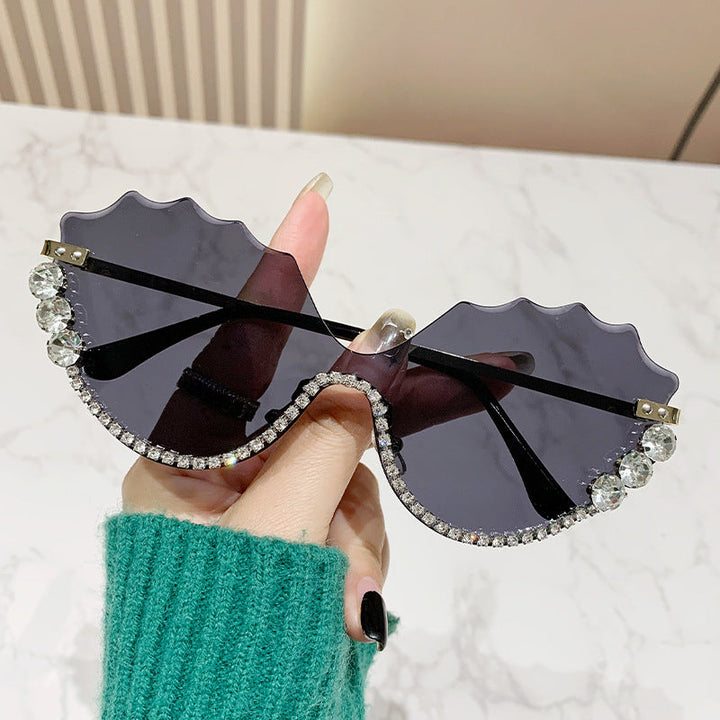 Women's extravagant sunglasses with sparkling accent and unique design Kalsten