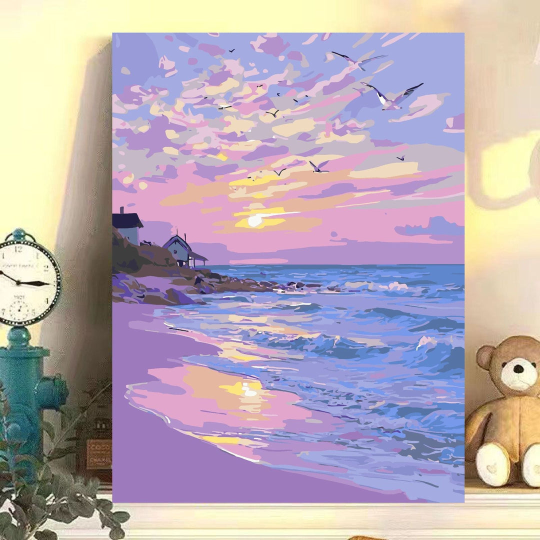 Tropical Sunset Seascape Canvas Art Kalsten
