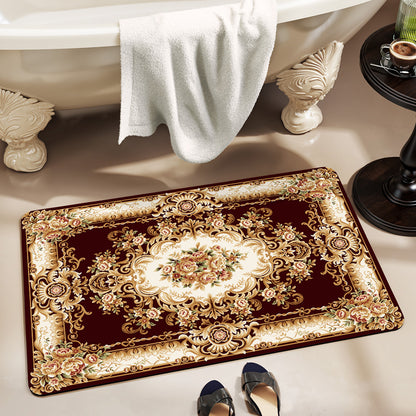 Luxurious Floral Pattern Bath Mat Acalora