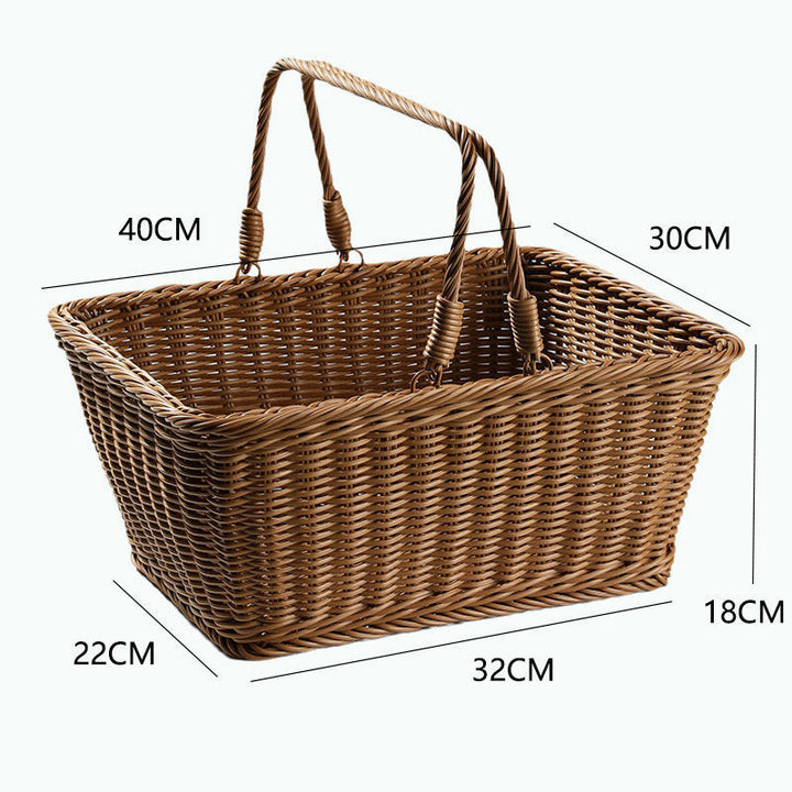Unisex Handcrafted Basket with Sturdy Handles Kalsten