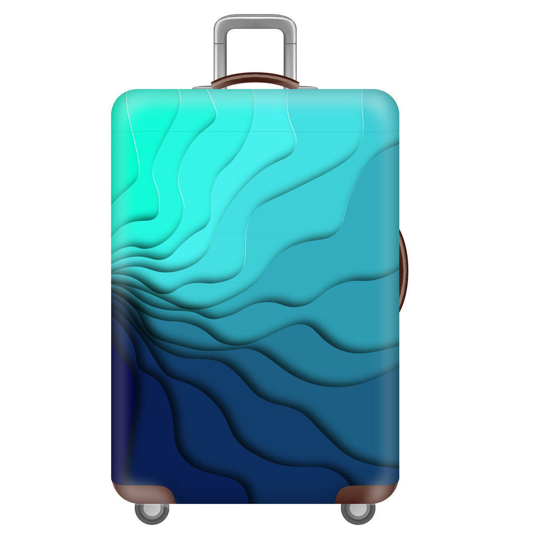 Unisex non-elastic suitcase cover with tropical leaf pattern, stretch protective cover for hard shell and soft case Kalsten