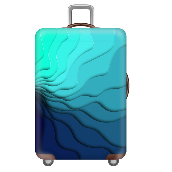 Unisex non-elastic suitcase cover with tropical leaf pattern, stretch protective cover for hard shell and soft case Kalsten