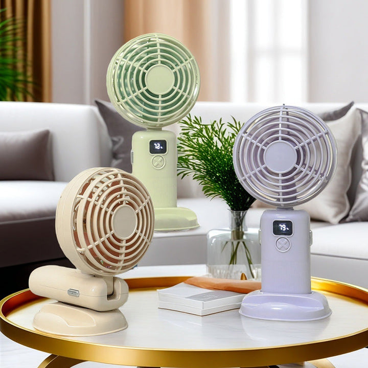 Women's Portable Mini Fan with Digital Display Kalsten