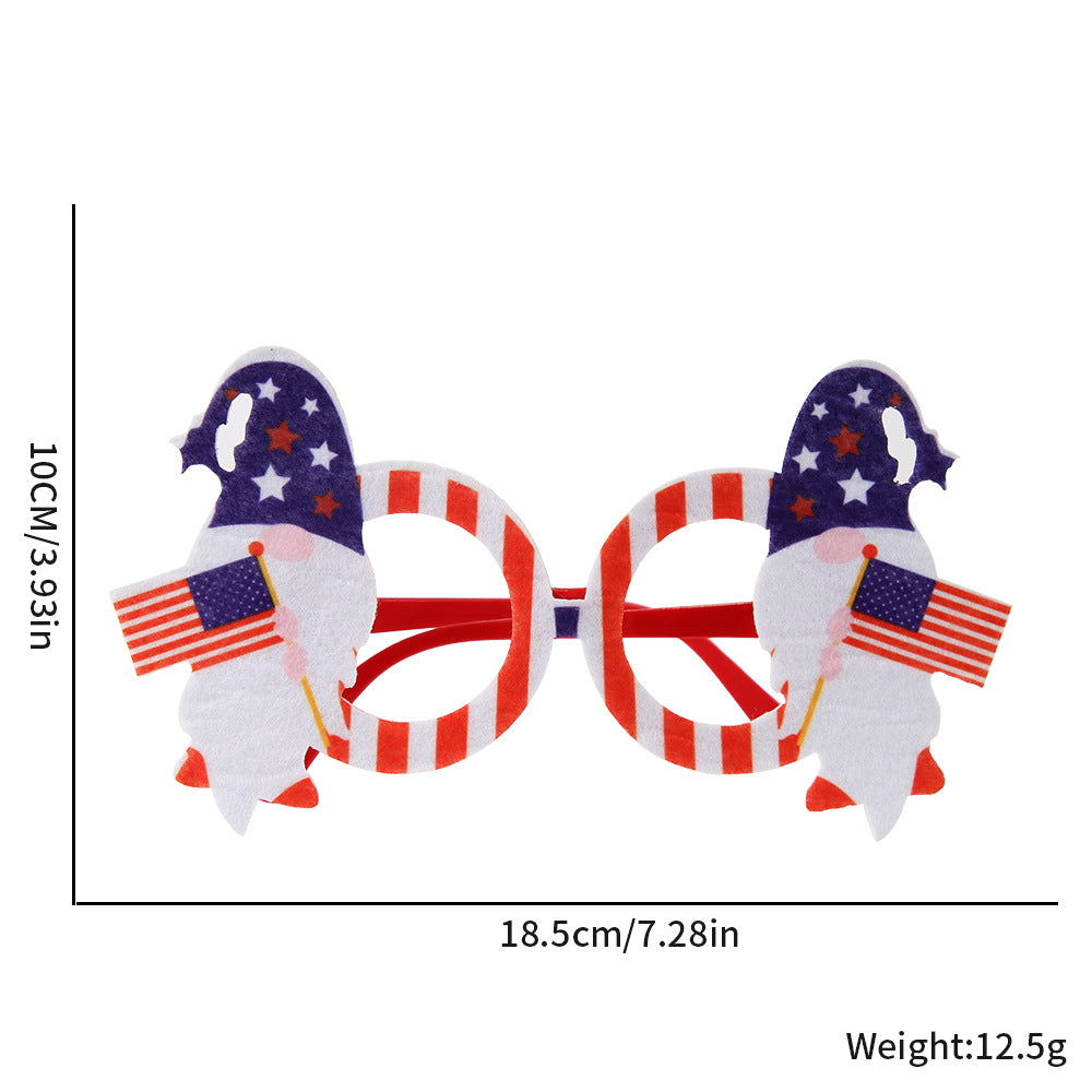 Unisex nan novelty hand-shaped patriotic party eye glasses with finger-frame design Kalsten