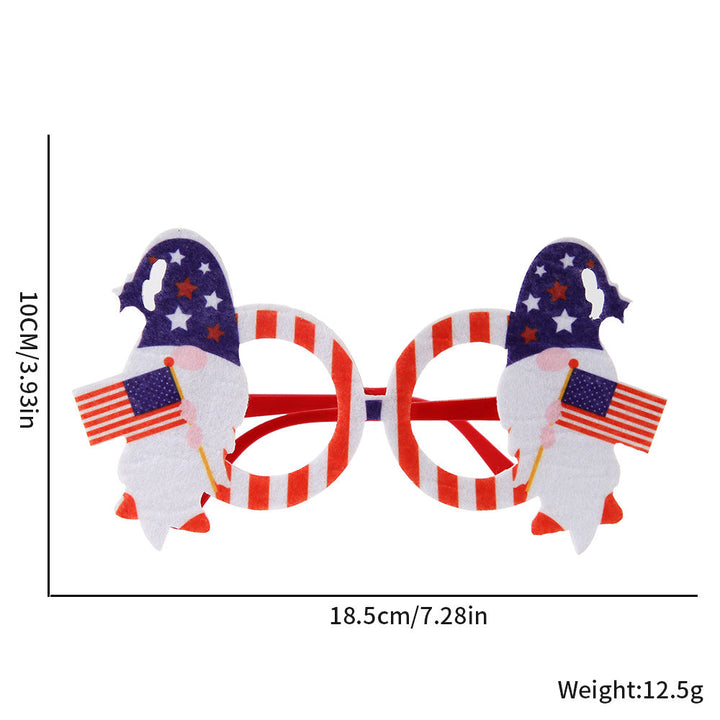 Unisex nan novelty hand-shaped patriotic party eye glasses with finger-frame design Kalsten