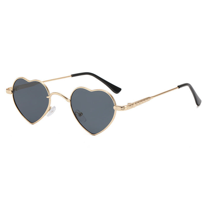 Women's Heart-Shaped Sunglasses with Delicate Metal Frame Kalsten