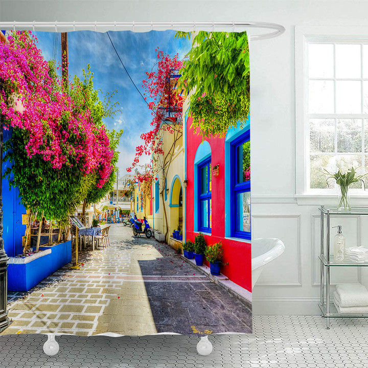 Floral Lane-Inspired Shower Curtain Kalsten