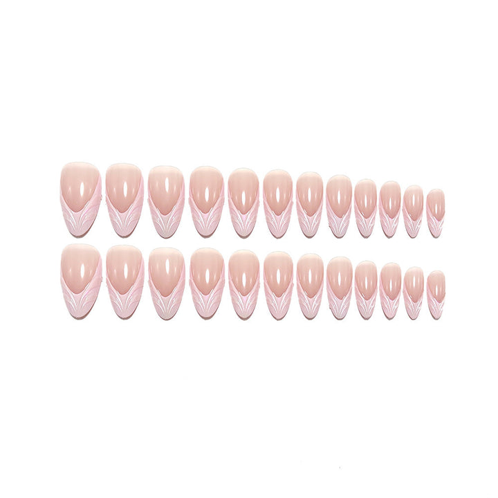 Artificial nails in elegant stiletto design with holographic accents Kalsten